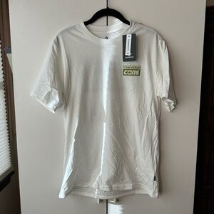 Converse Cons Graphic Short Sleeve T-Shirt White/Green Mens Size Small NEW
